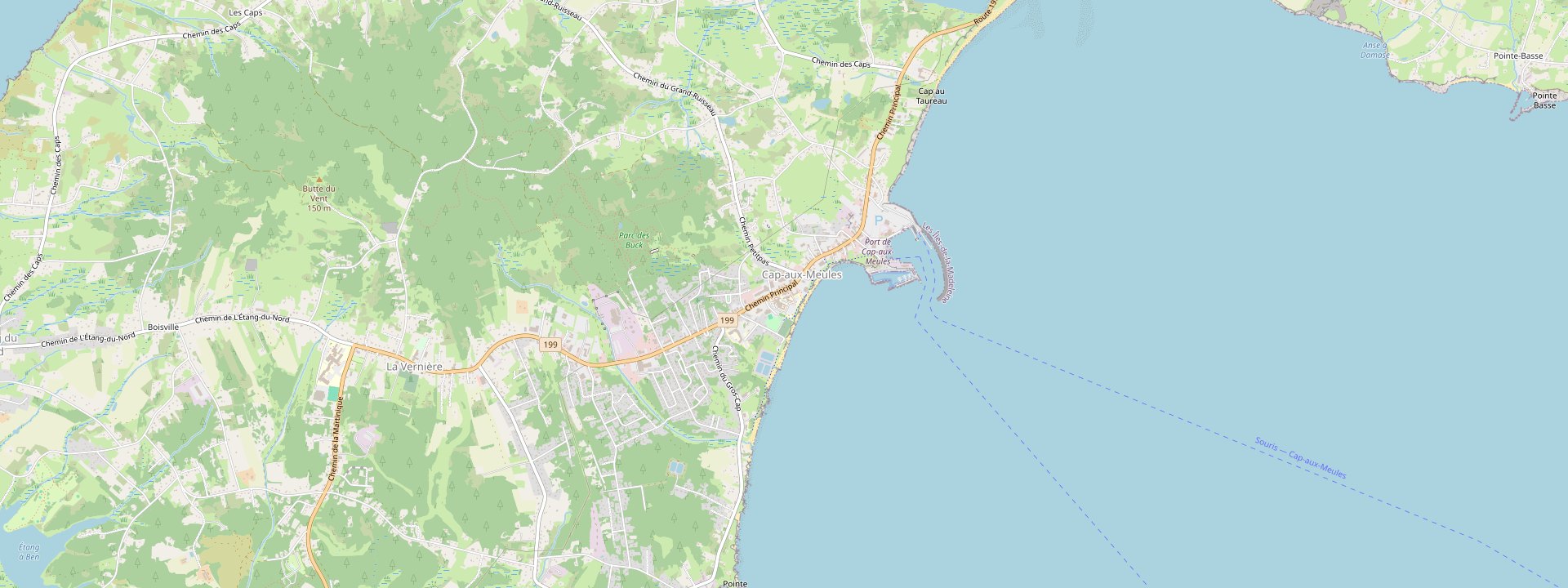 Plan des rues de Les Îles-de-la-Madeleine