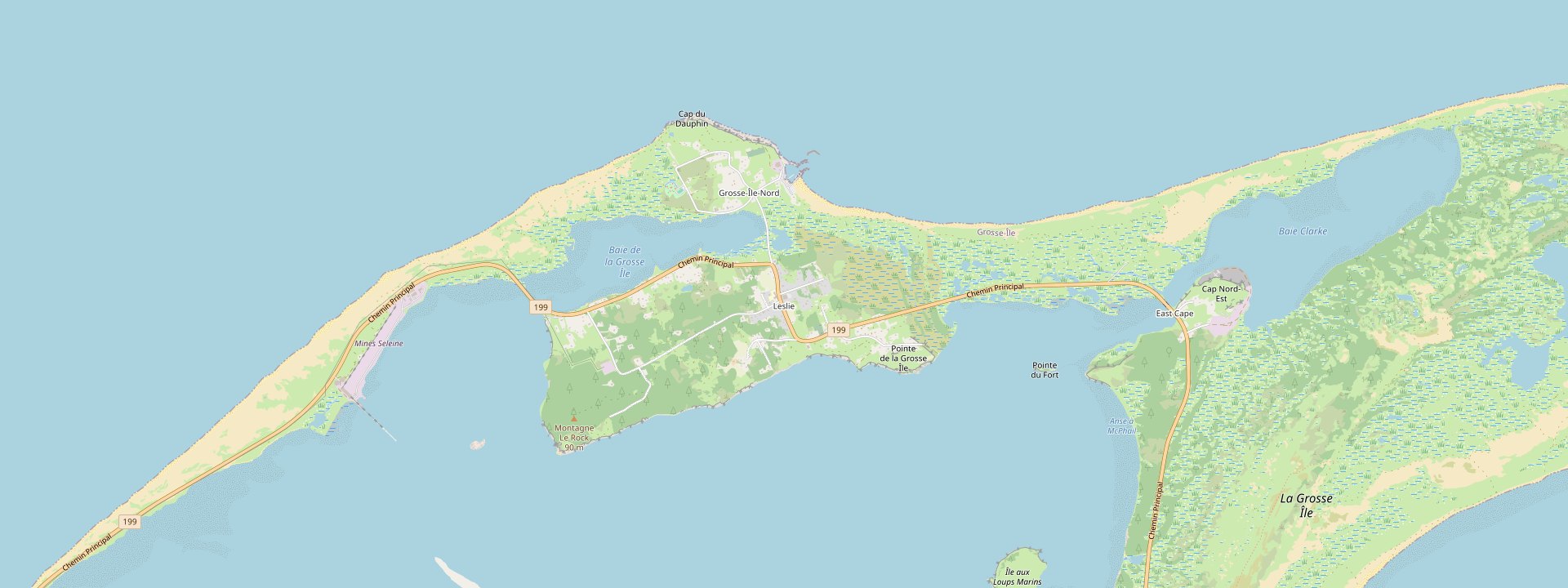 Plan des rues de Grosse-Île