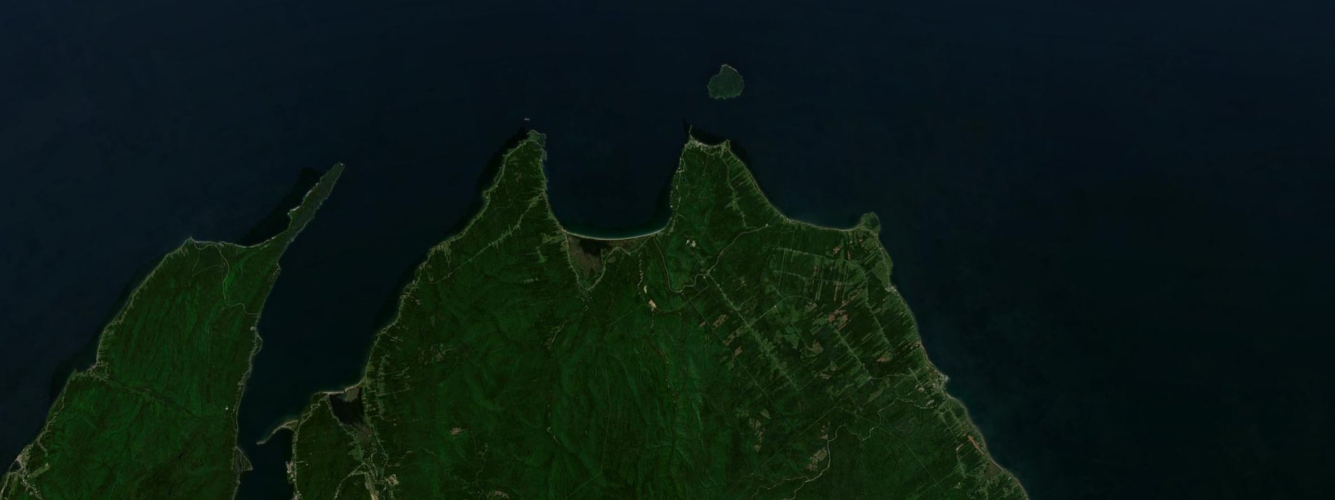 Vue satellite de Percé