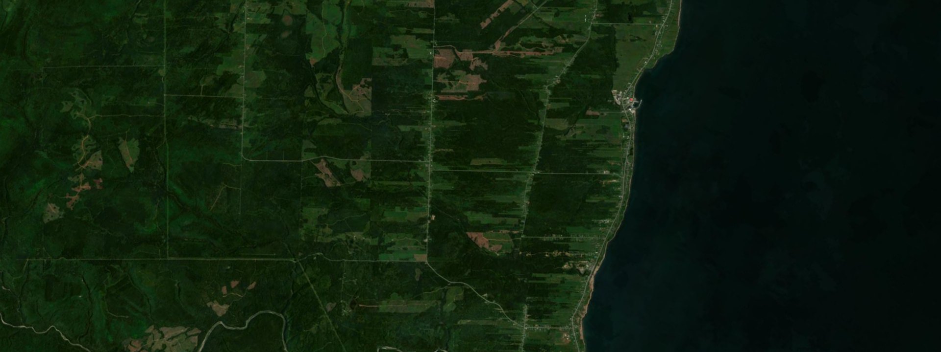 Vue satellite de Sainte-Thérèse-de-Gaspé