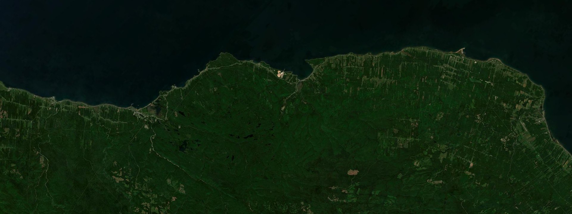 Vue satellite de Port-Daniel--Gascons