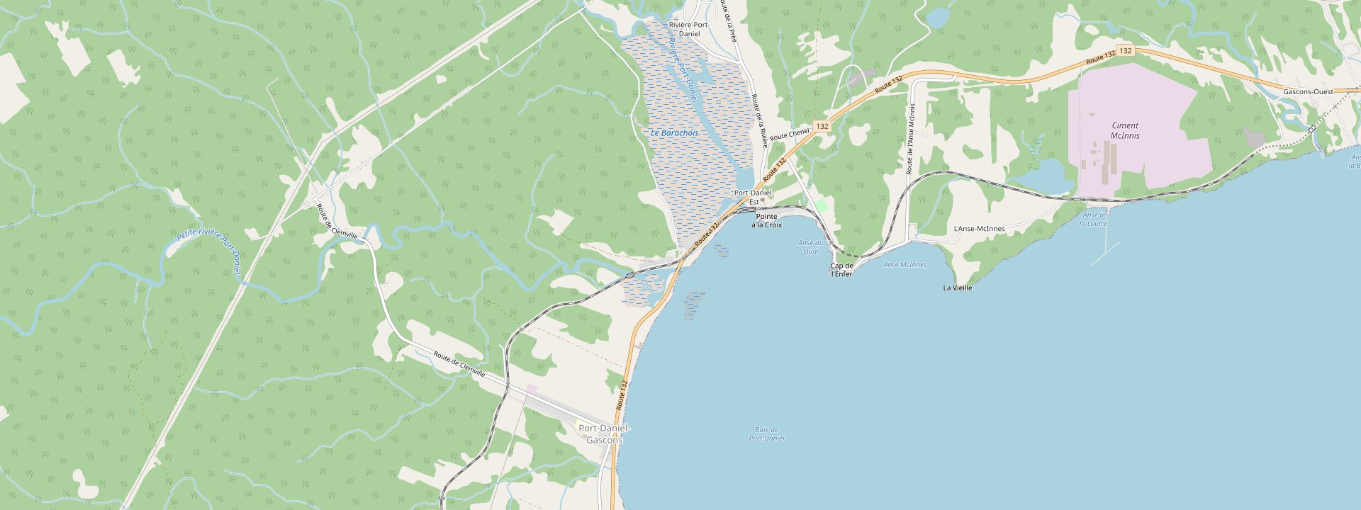 Plan des rues de Port-Daniel--Gascons