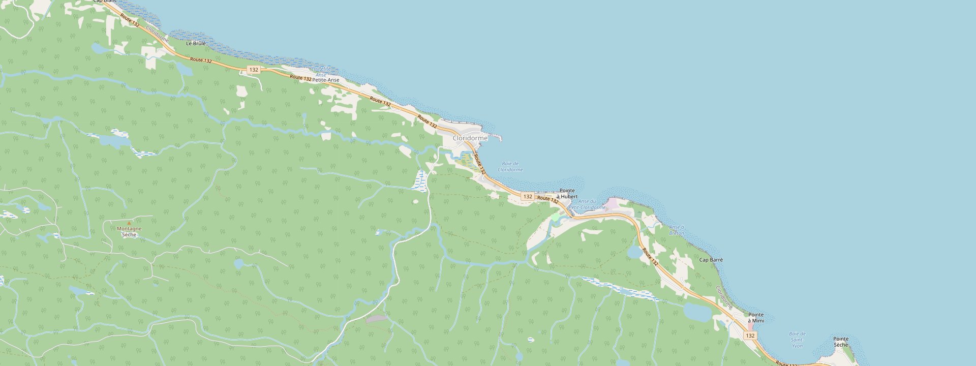 Plan des rues de Cloridorme