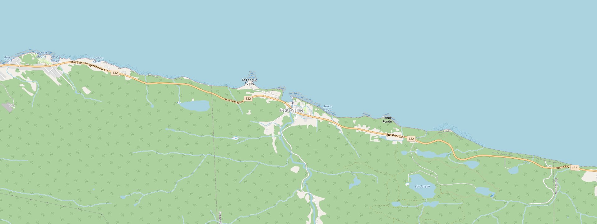 Plan des rues de Petite-Vallée