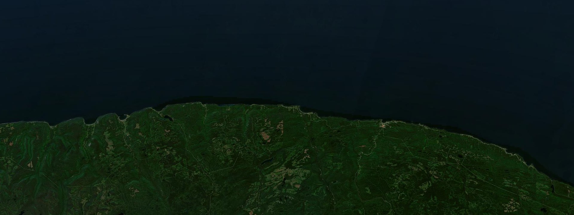 Vue satellite de Sainte-Madeleine-de-la-Rivière-Madeleine