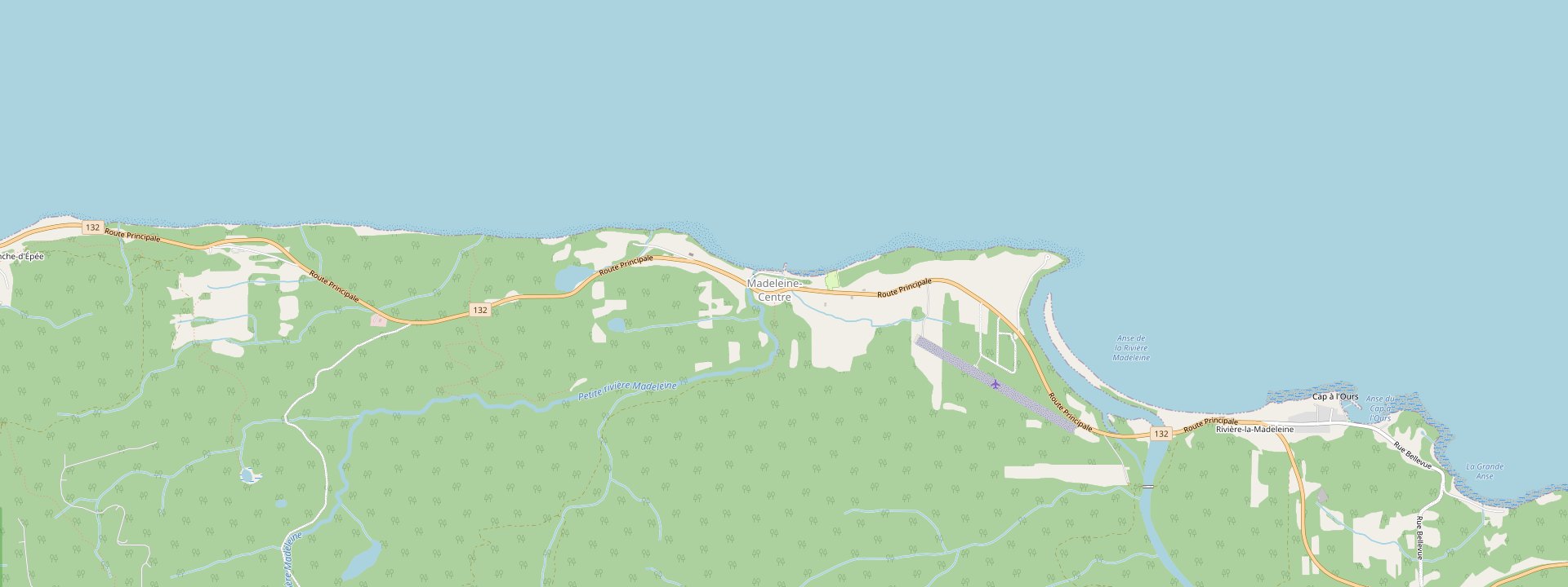 Plan des rues de Sainte-Madeleine-de-la-Rivière-Madeleine