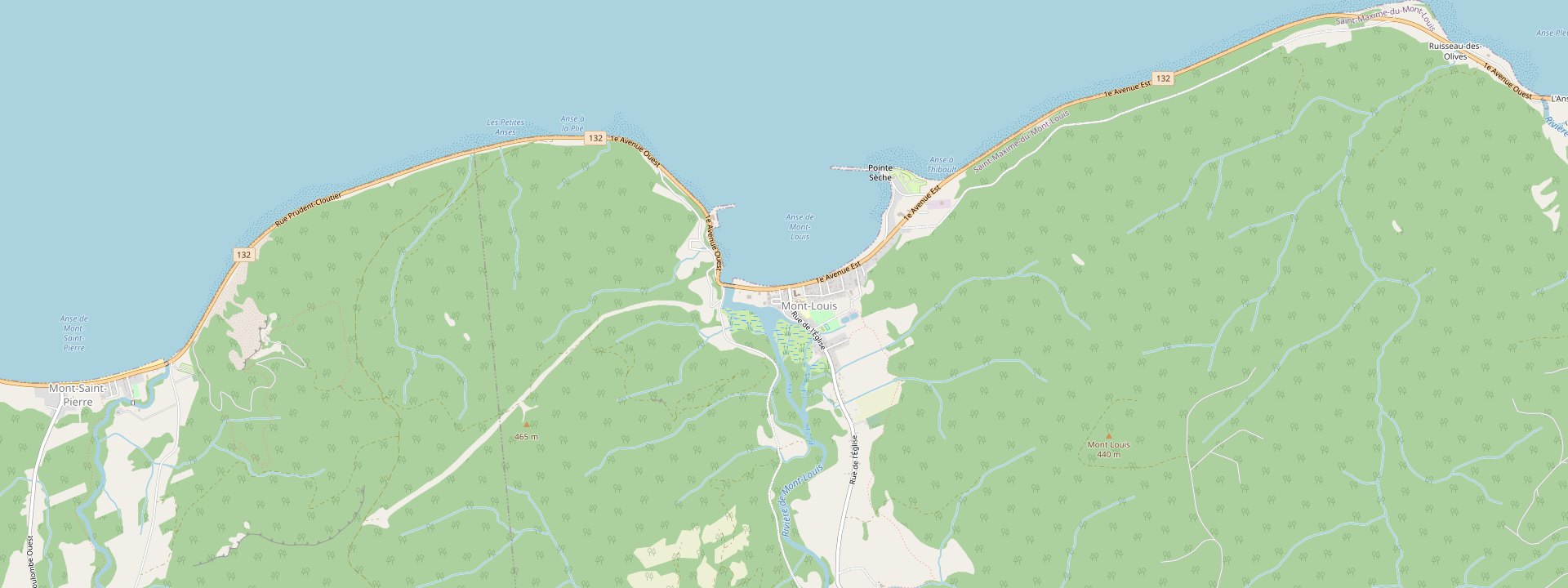 Plan des rues de Saint-Maxime-du-Mont-Louis