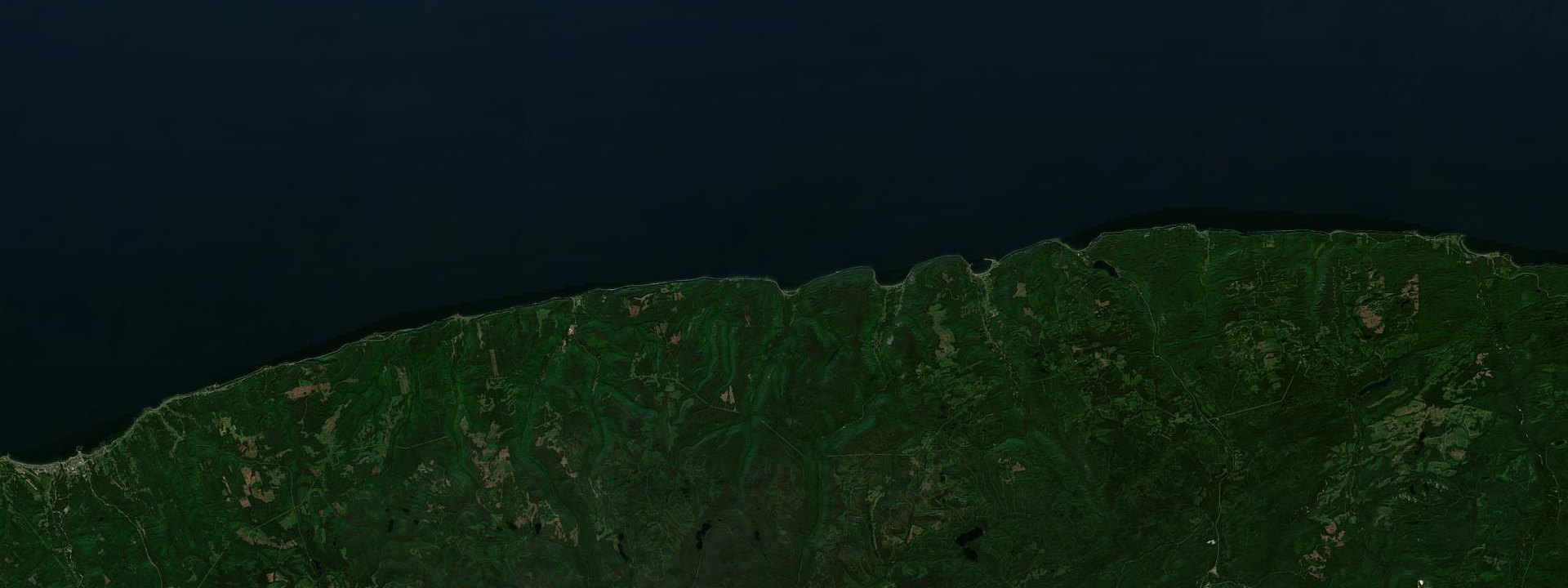 Vue satellite de Rivière-à-Claude