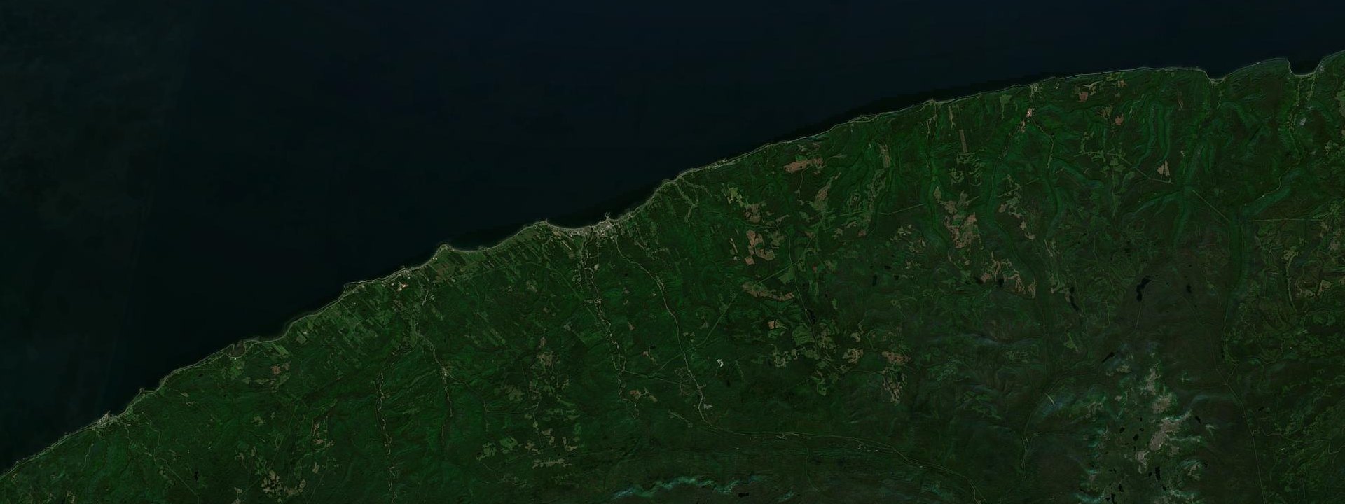 Vue satellite de Sainte-Anne-des-Monts