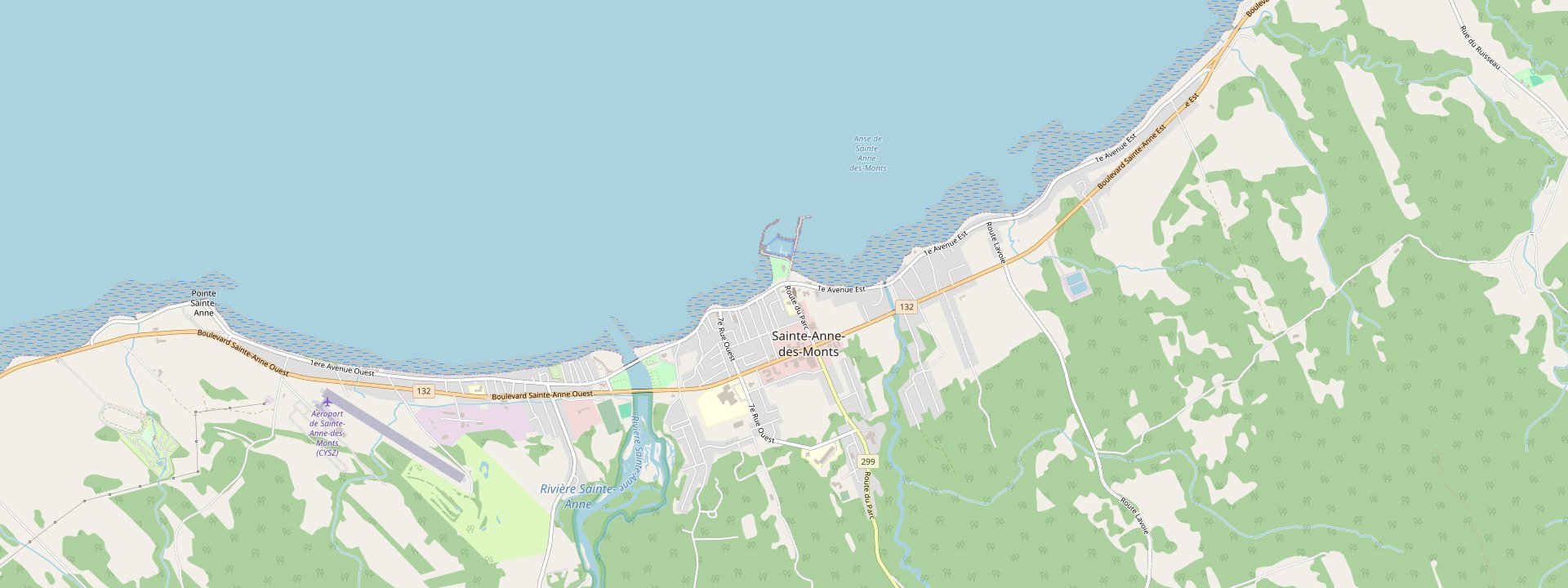 Plan des rues de Sainte-Anne-des-Monts