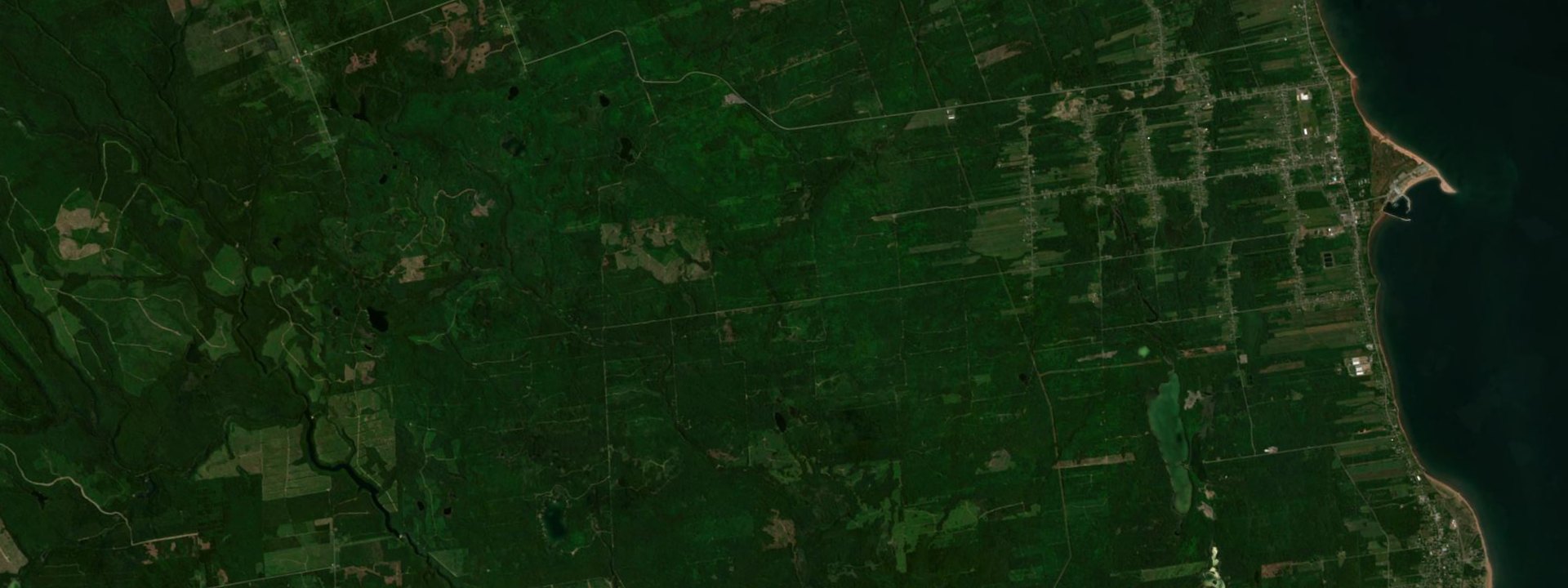 Vue satellite de Paspébiac