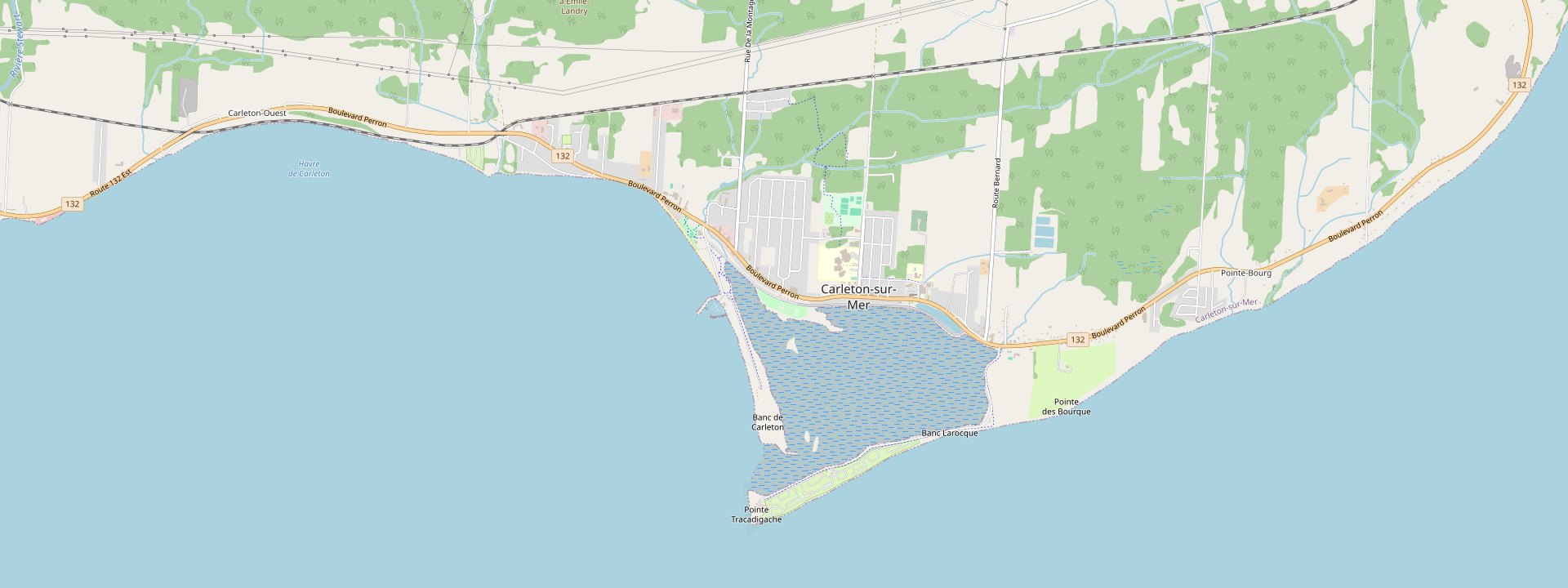 Plan des rues de Carleton-sur-Mer