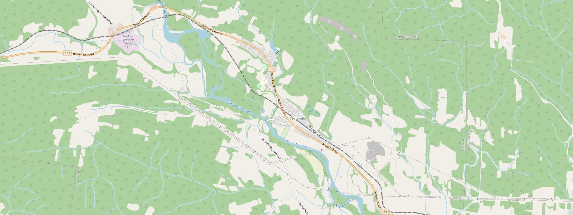 Plan des rues de Nouvelle