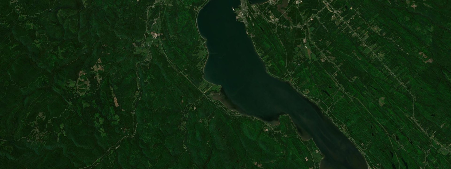 Vue satellite de Escuminac