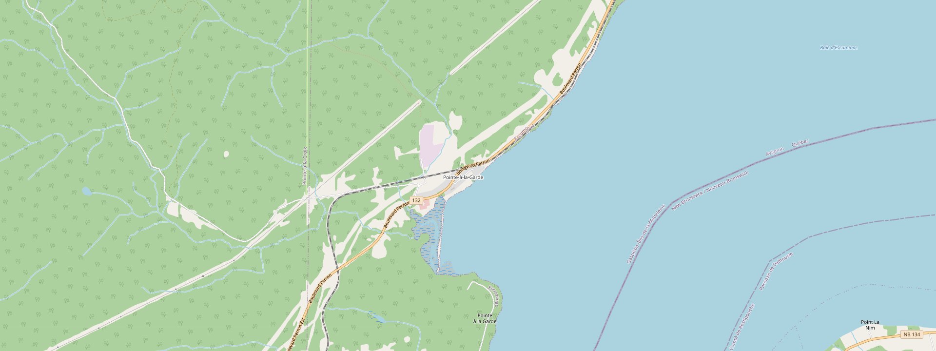 Plan des rues de Escuminac