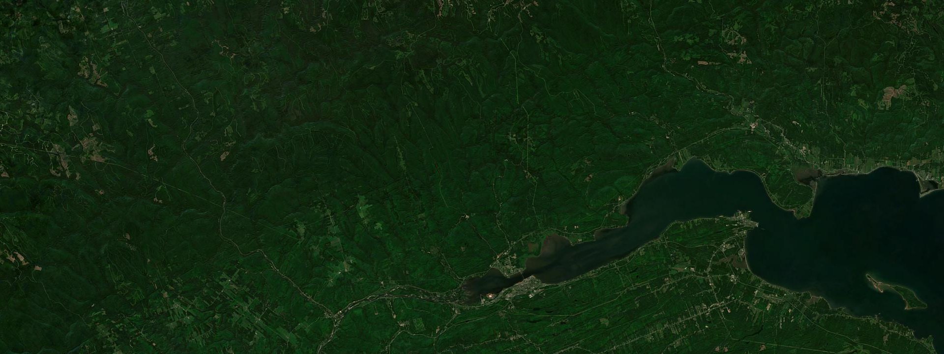 Vue satellite de Pointe-à-la-Croix