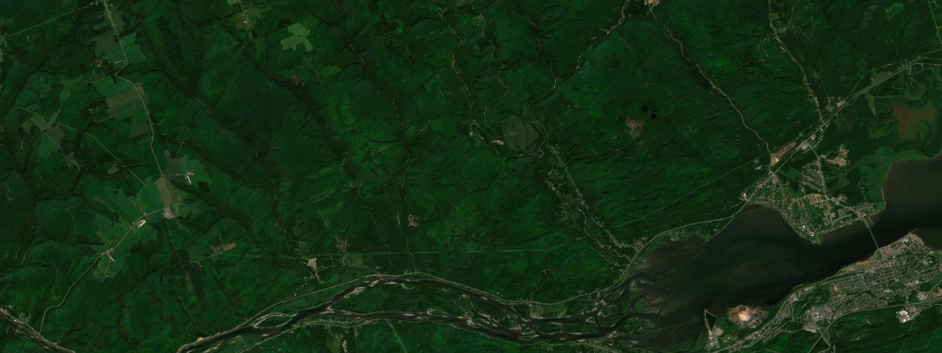 Vue satellite de Ristigouche-Sud-Est
