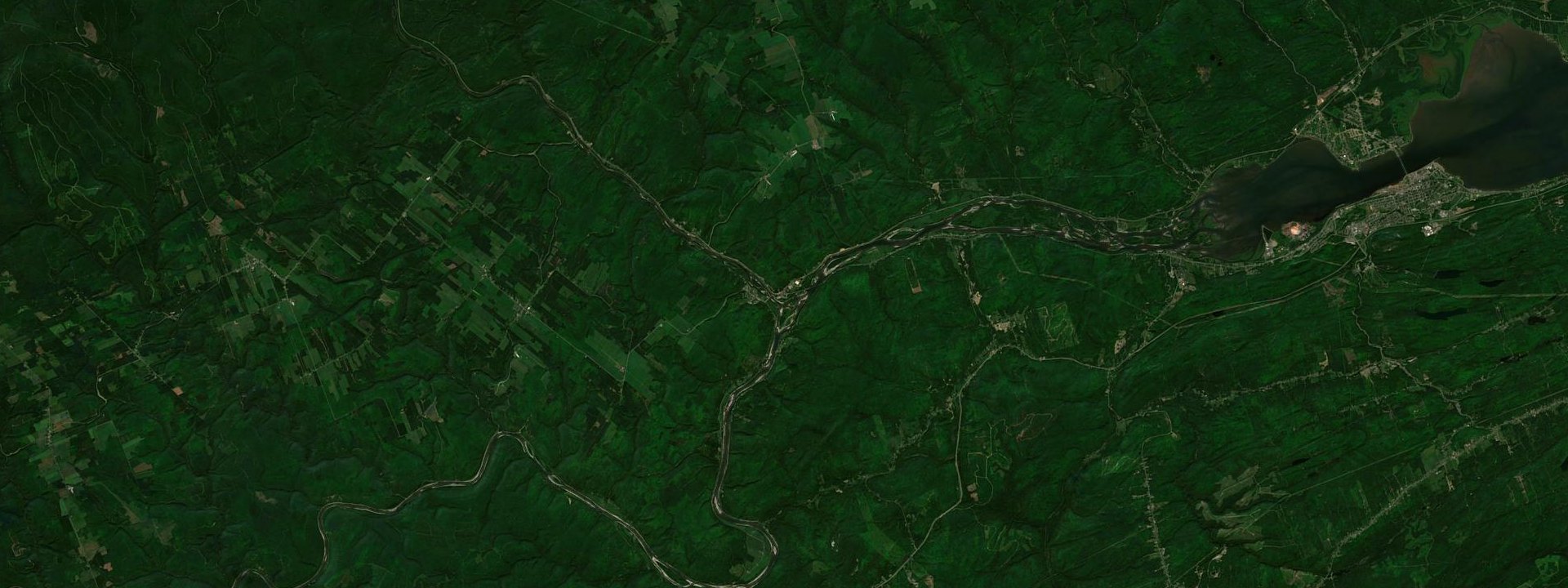 Vue satellite de Matapédia