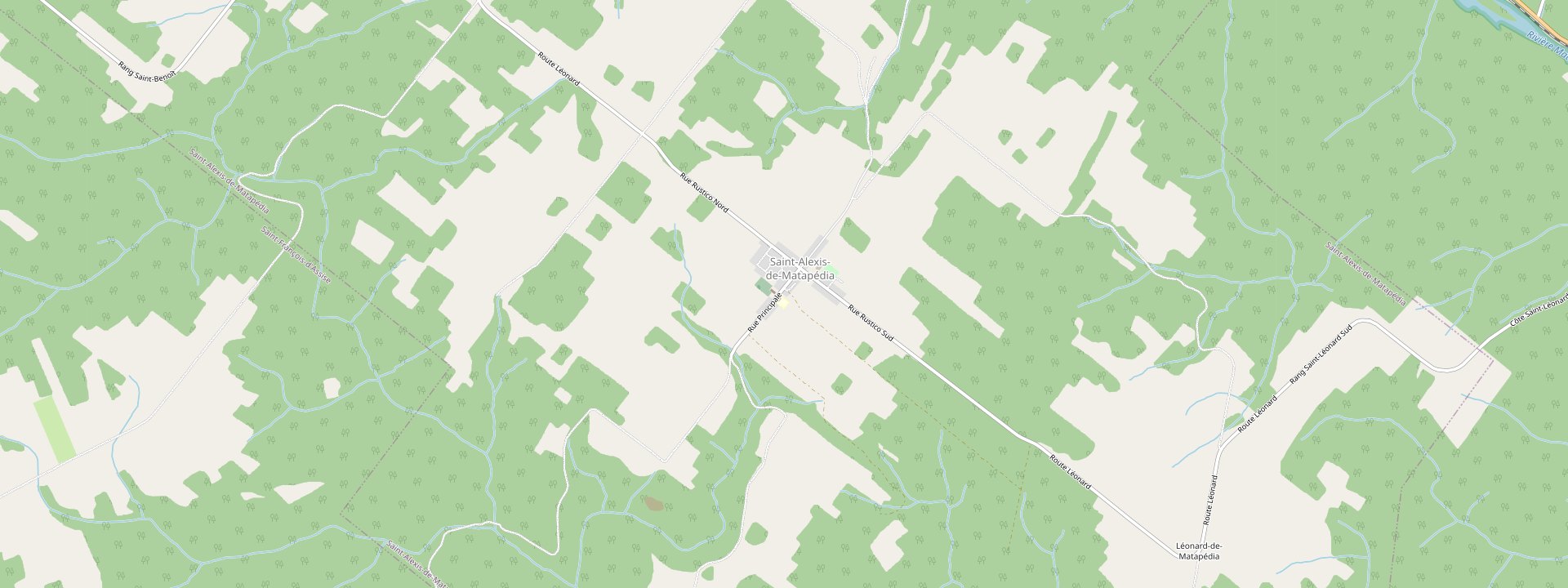 Plan des rues de Saint-Alexis-de-Matapédia