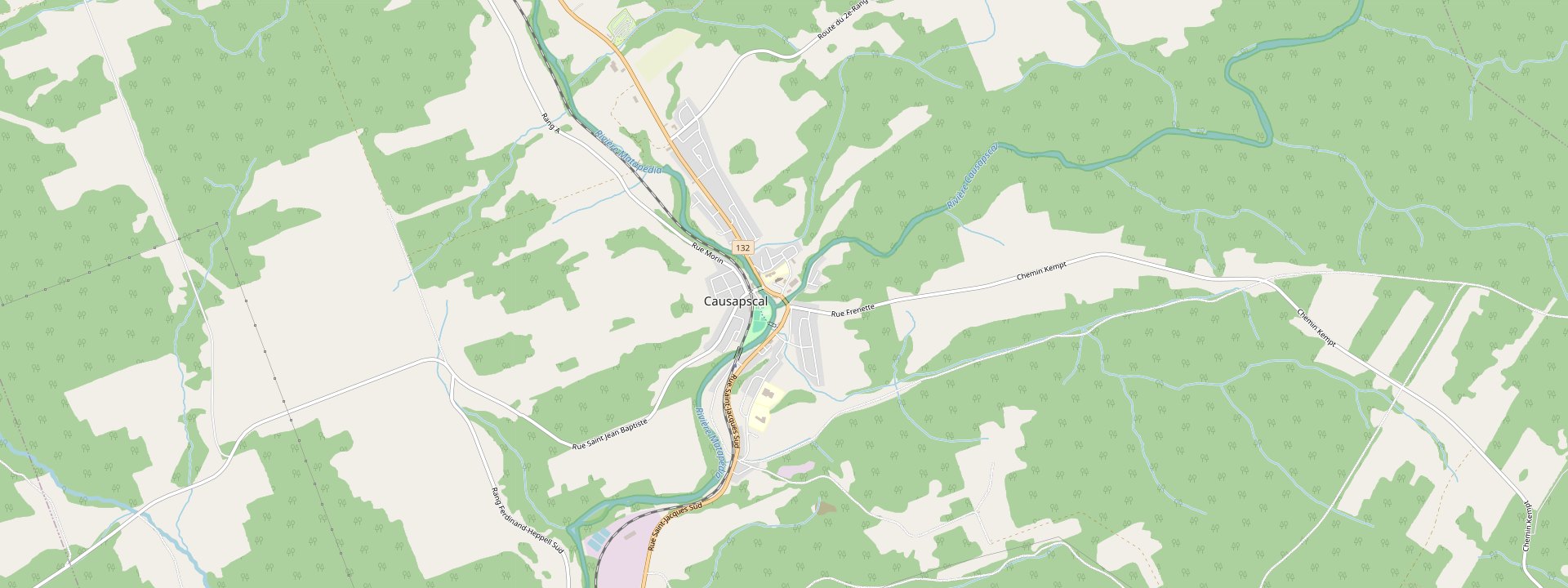 Plan des rues de Causapscal