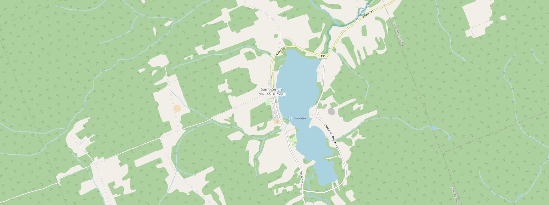 Plan des rues de Saint-Zénon-du-Lac-Humqui
