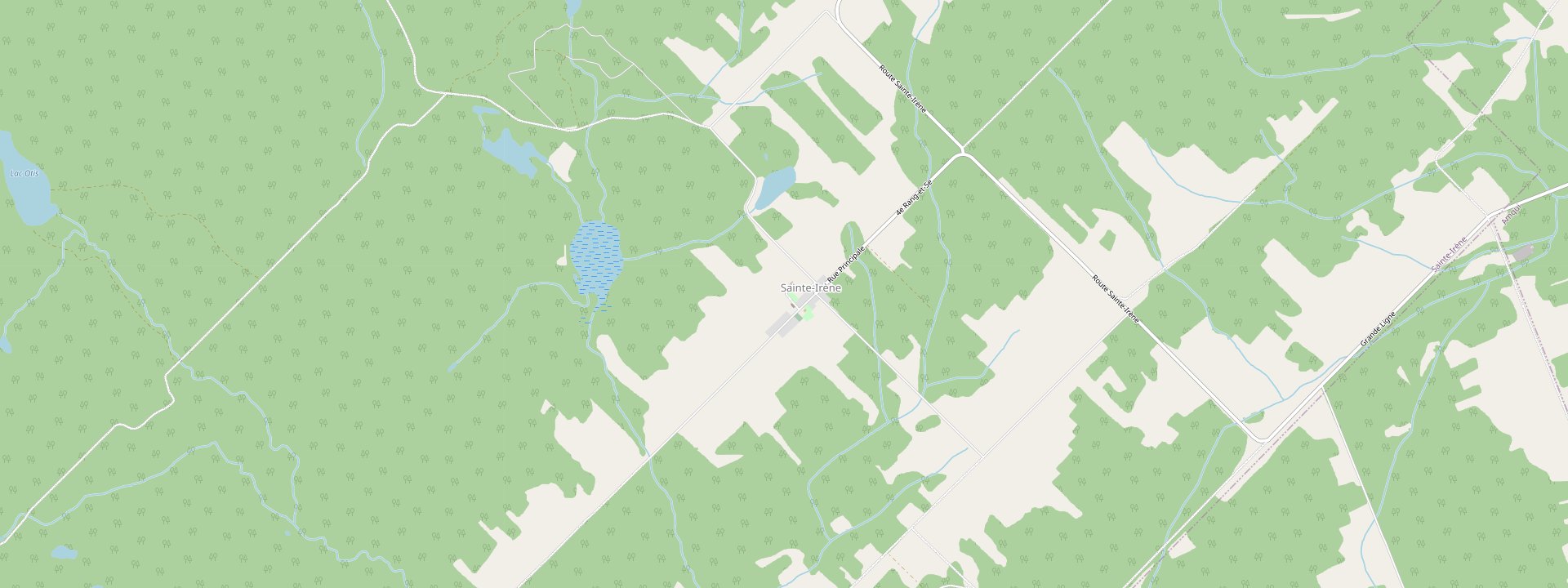 Plan des rues de Sainte-Irène