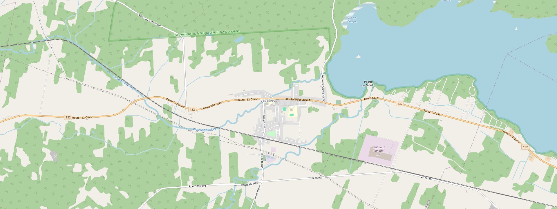 Plan des rues de Sayabec