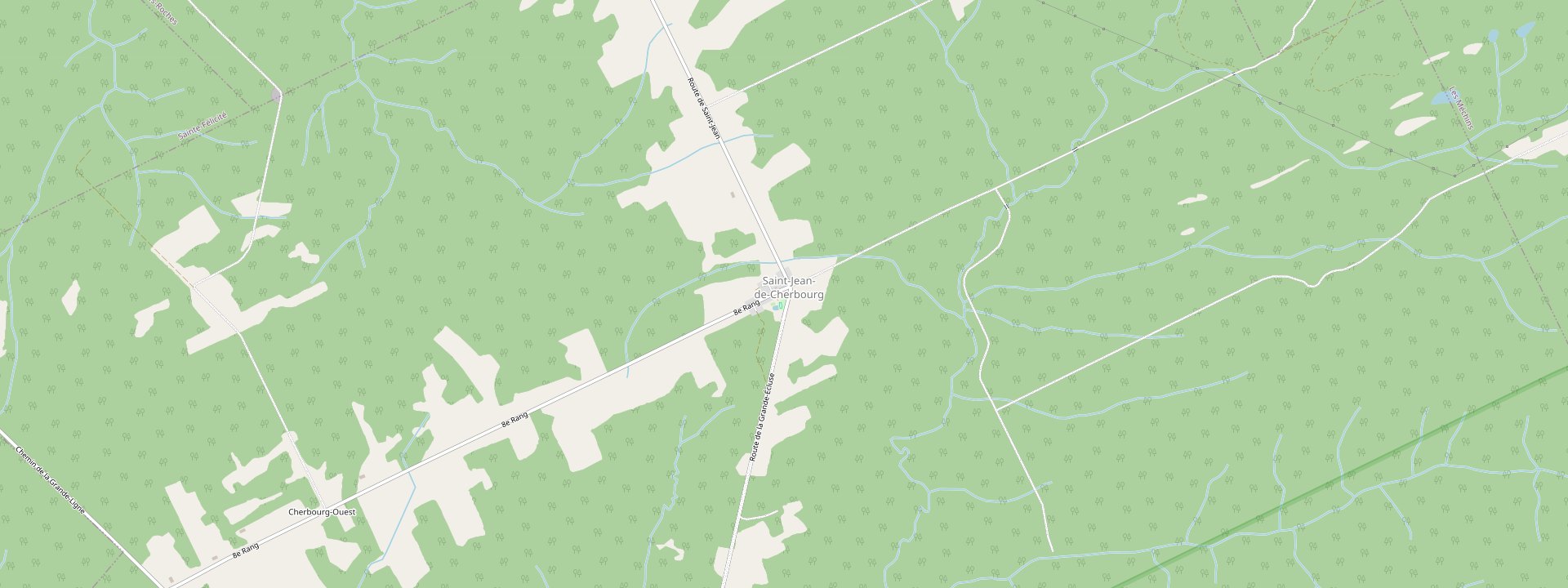 Plan des rues de Saint-Jean-de-Cherbourg