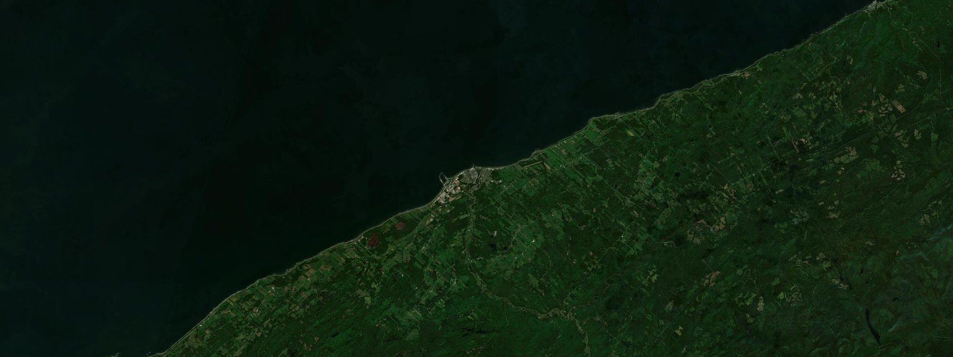 Vue satellite de Matane