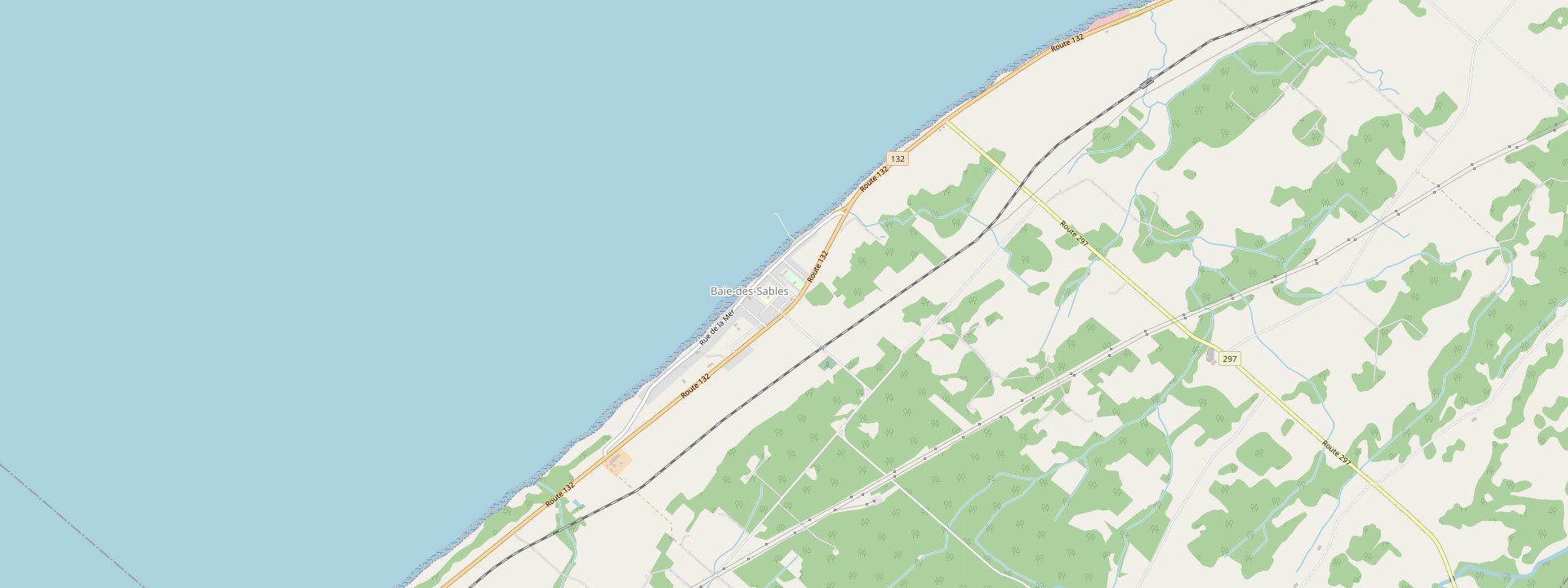 Plan des rues de Baie-des-Sables