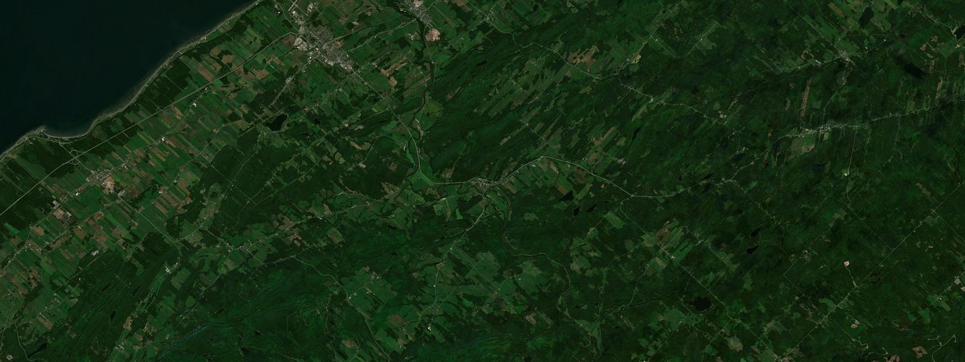 Vue satellite de Sainte-Angèle-de-Mérici