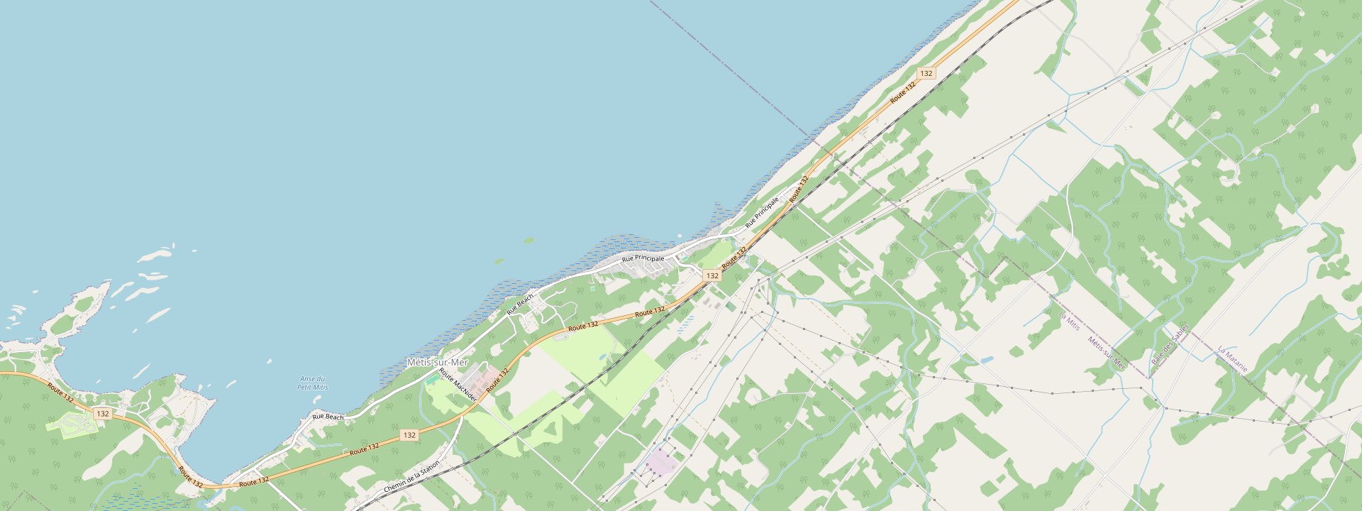 Plan des rues de Métis-sur-Mer