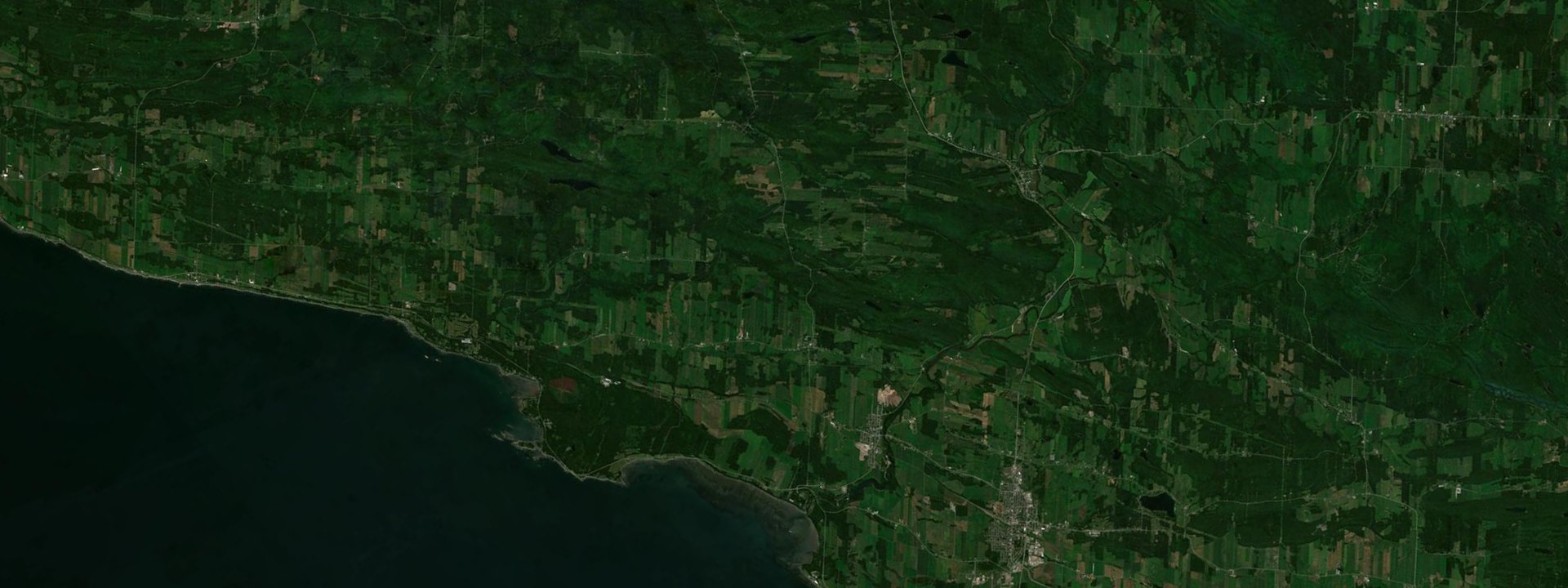 Vue satellite de Saint-Octave-de-Métis