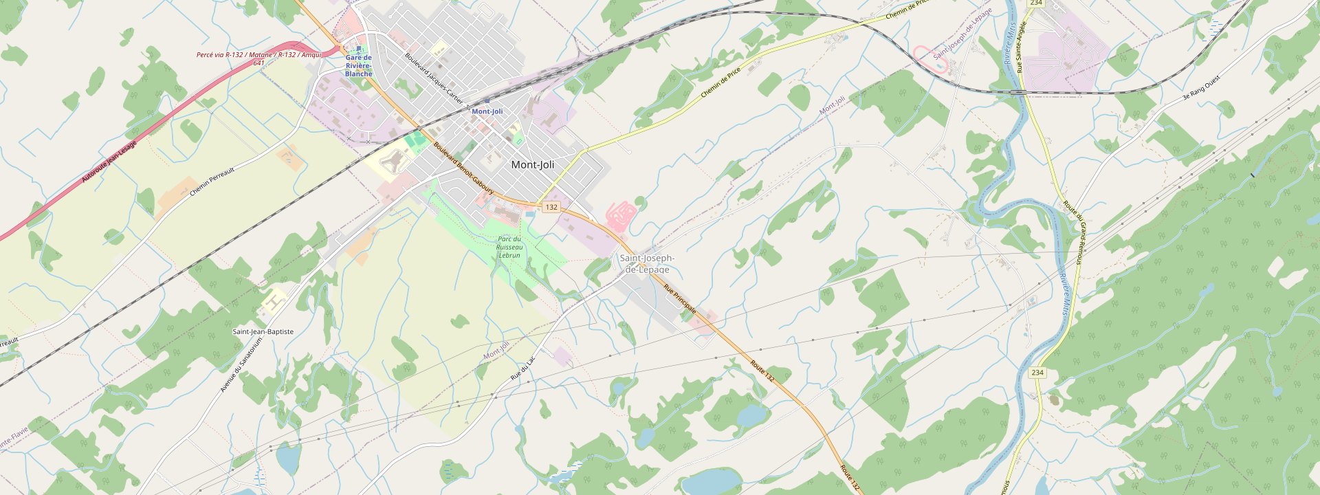 Plan des rues de Saint-Joseph-de-Lepage