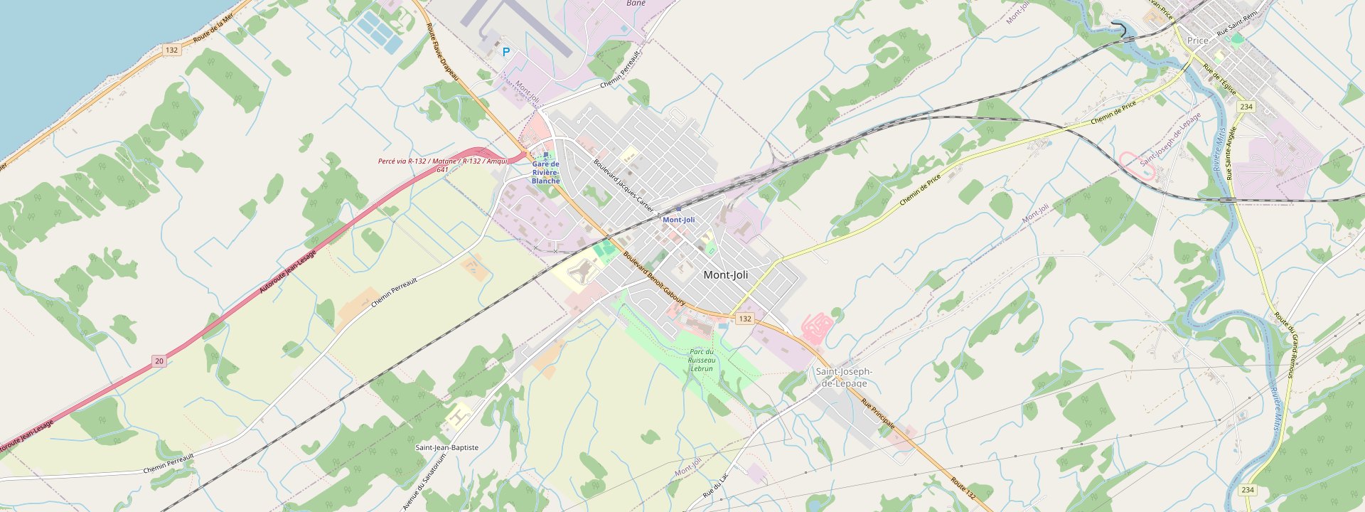 Plan des rues de Mont-Joli
