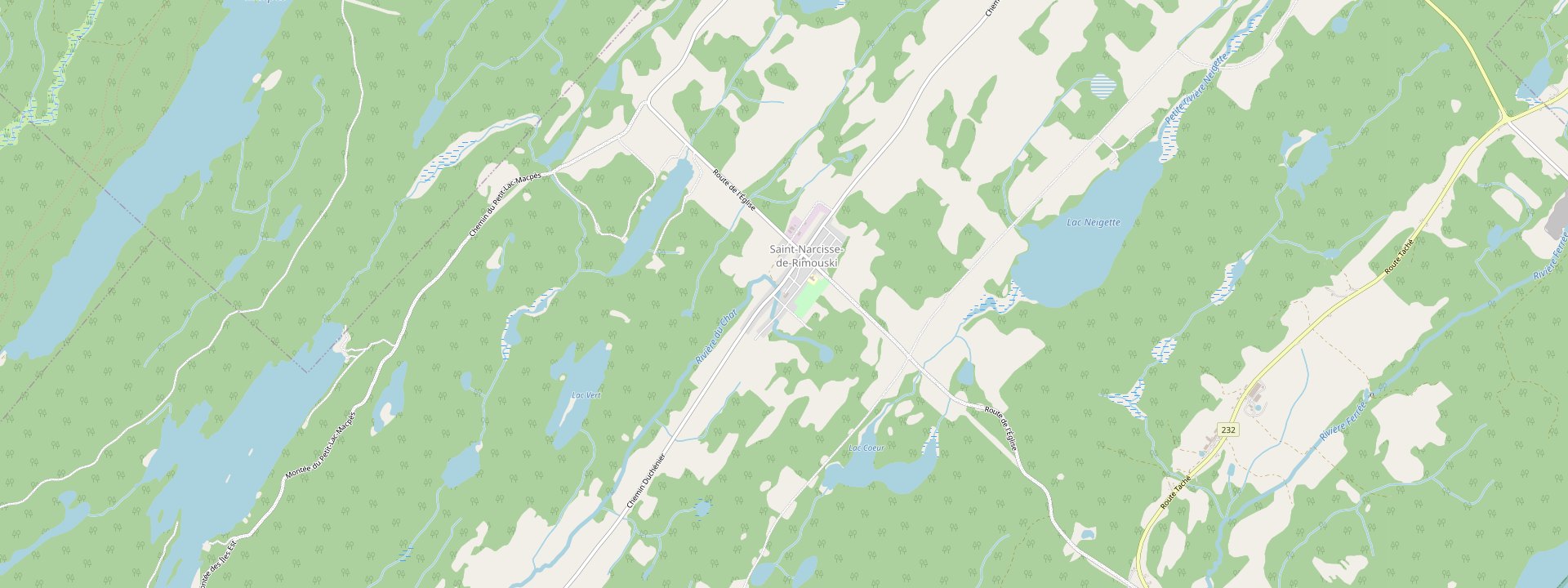 Plan des rues de Saint-Narcisse-de-Rimouski