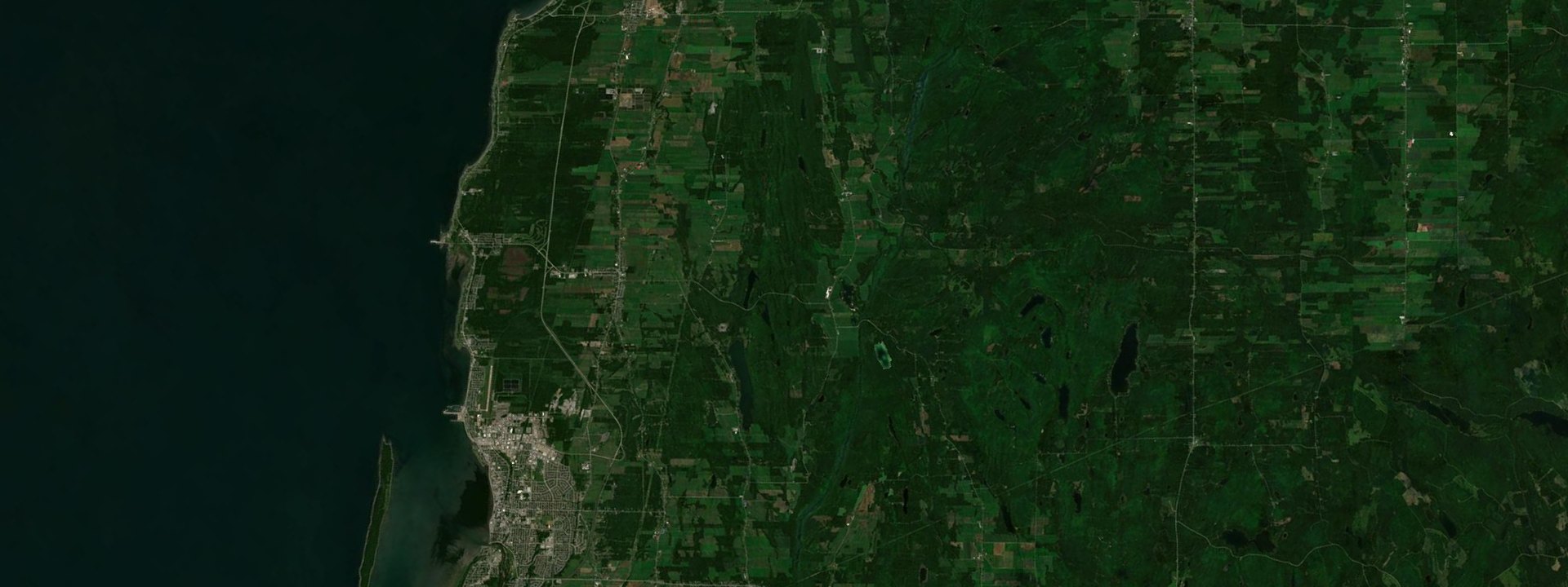 Vue satellite de Saint-Anaclet-de-Lessard