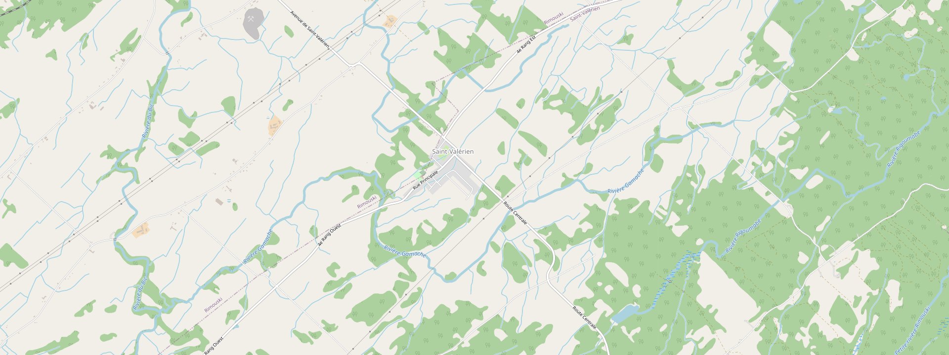 Plan des rues de Saint-Valérien