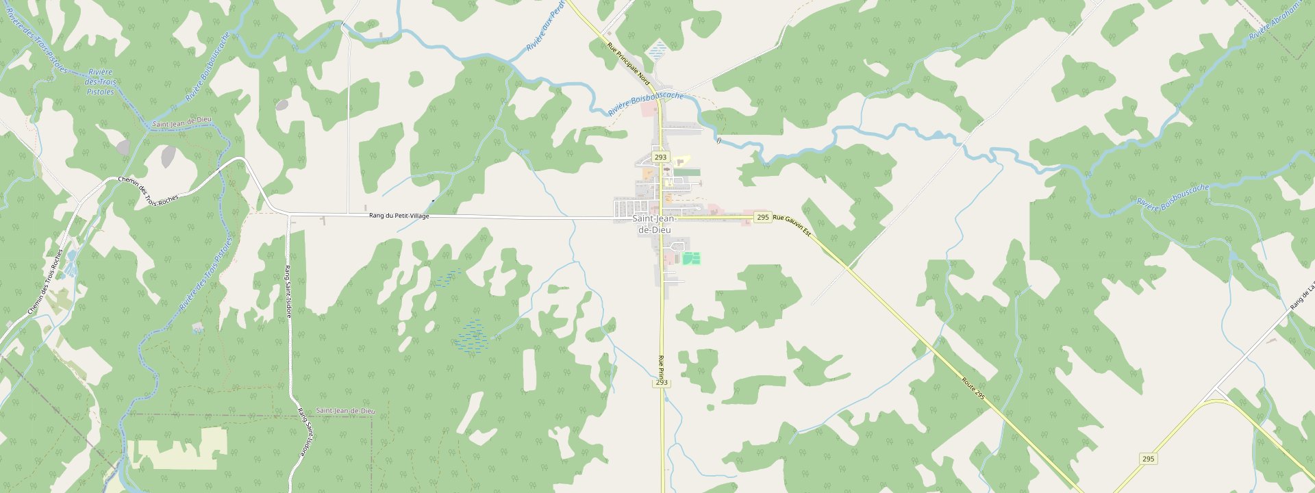 Plan des rues de Saint-Jean-de-Dieu
