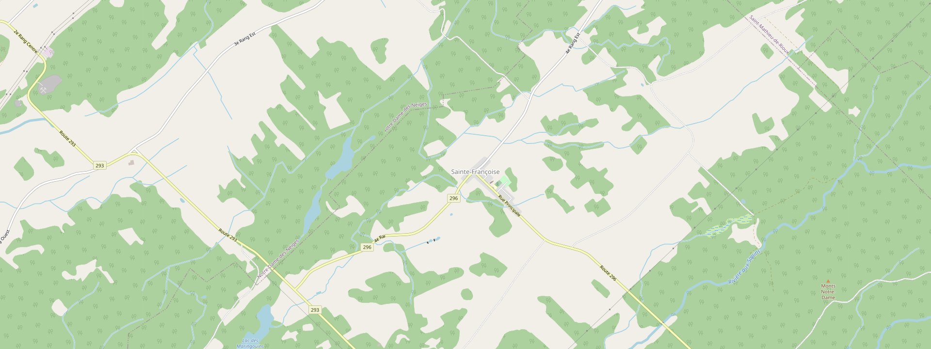 Plan des rues de Sainte-Françoise