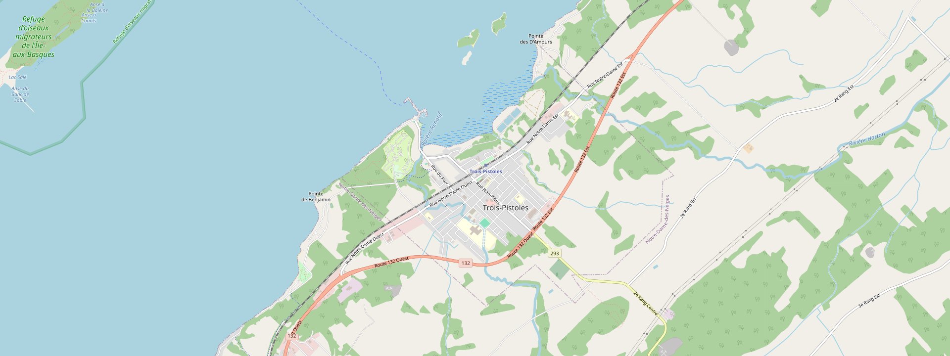 Plan des rues de Trois-Pistoles