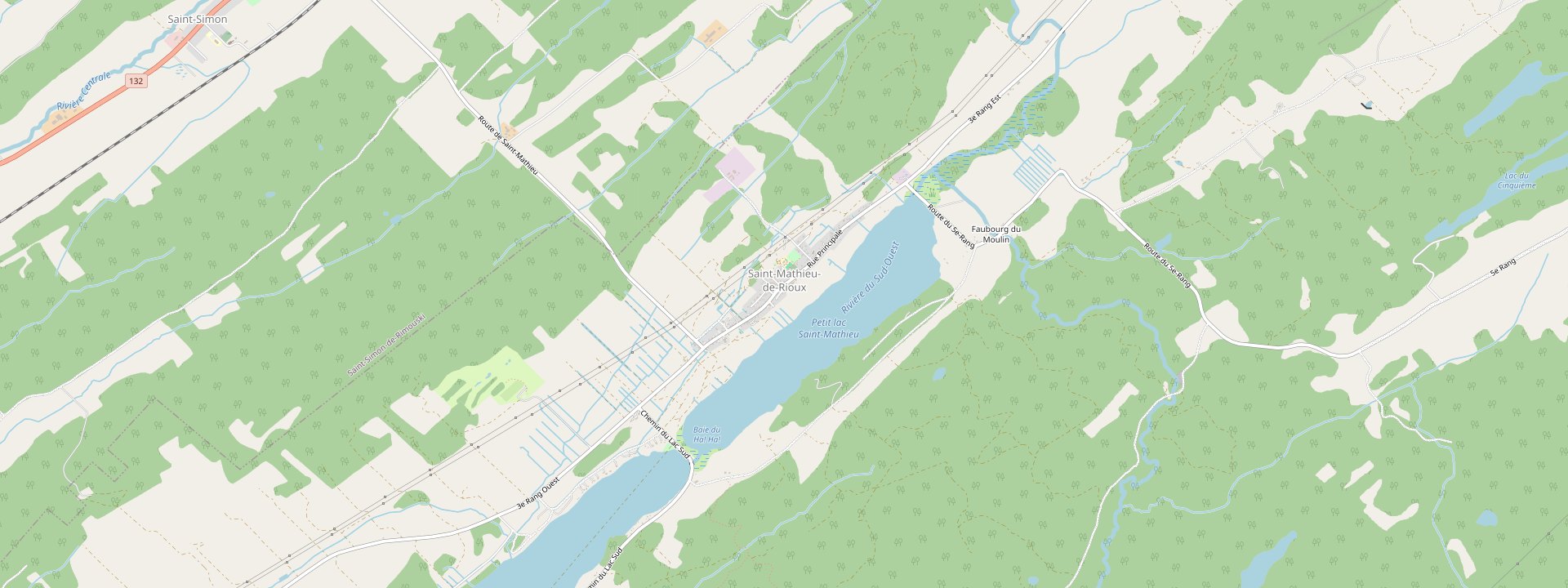 Plan des rues de Saint-Mathieu-de-Rioux