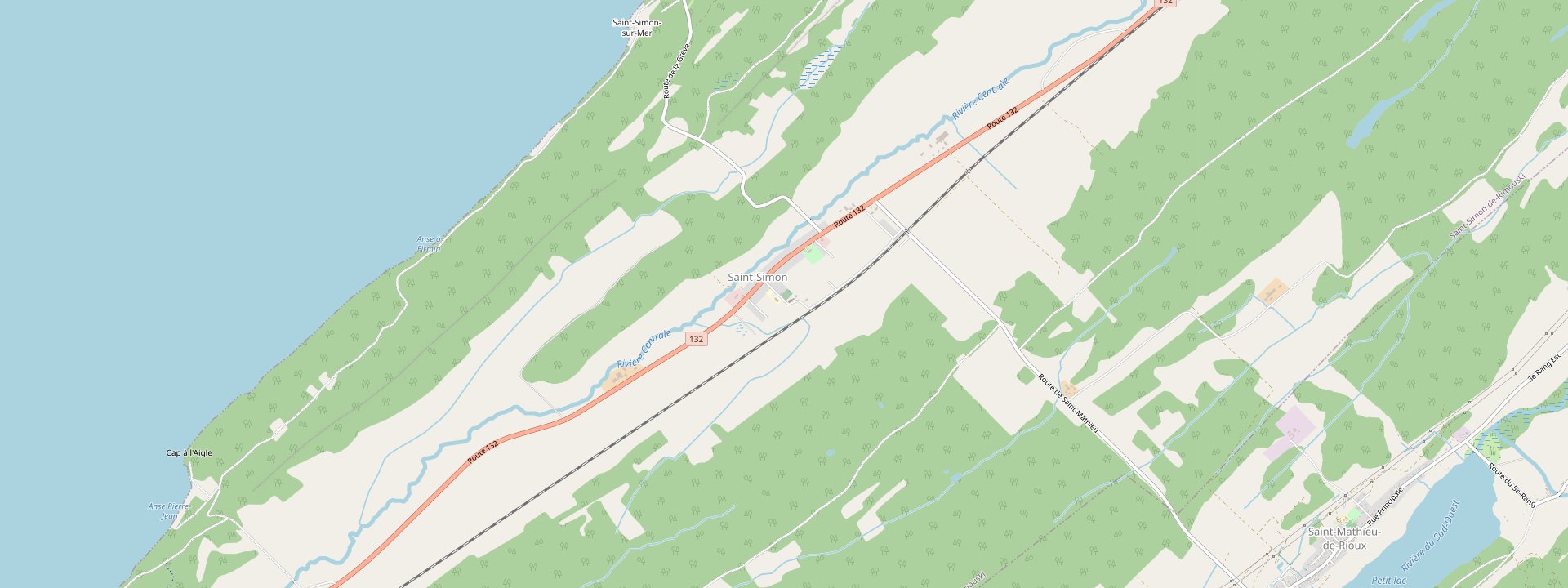 Plan des rues de Saint-Simon-de-Rimouski