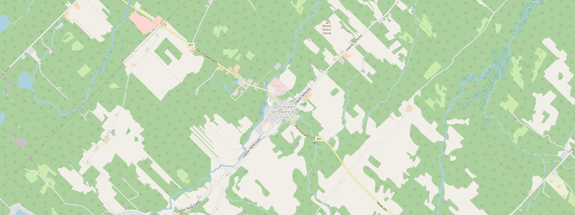 Plan des rues de Saint-Hubert-de-Rivière-du-Loup