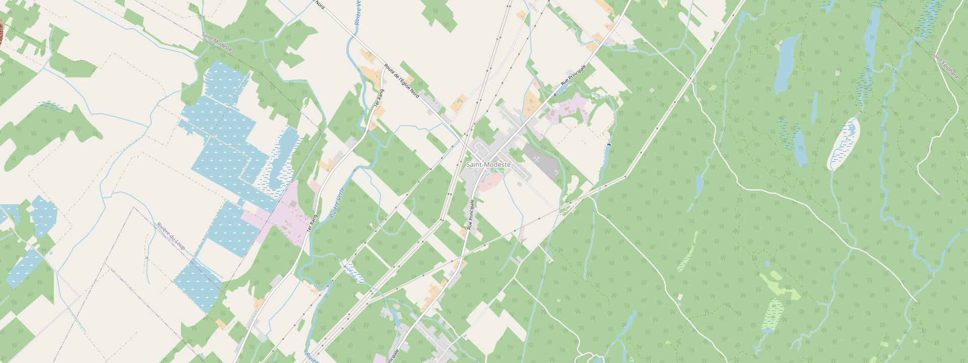 Plan des rues de Saint-Modeste