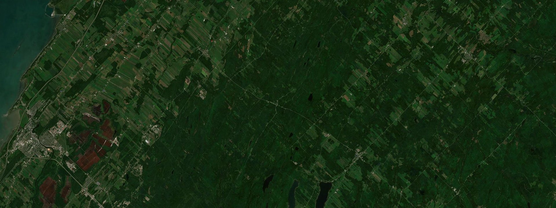 Vue satellite de Saint-François-Xavier-de-Viger