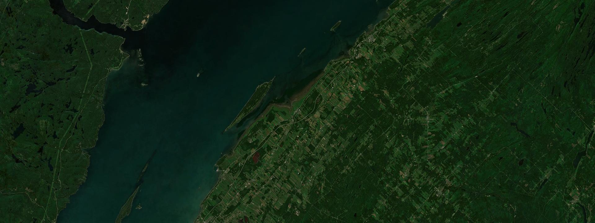 Vue satellite de L'Isle-Verte