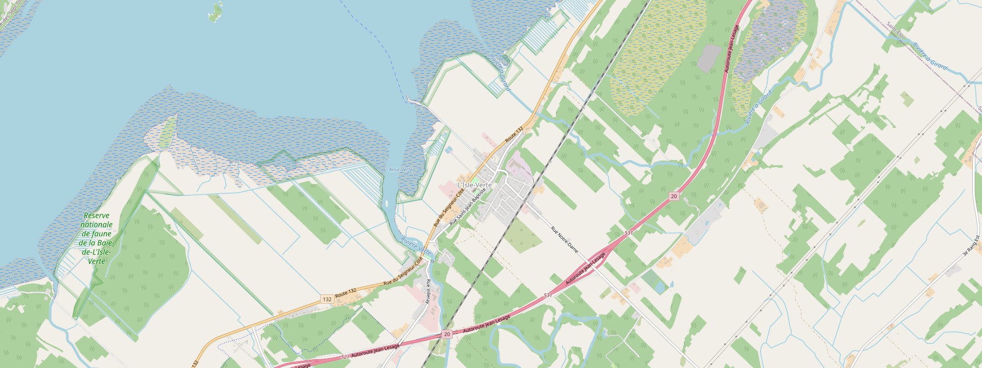 Plan des rues de L'Isle-Verte