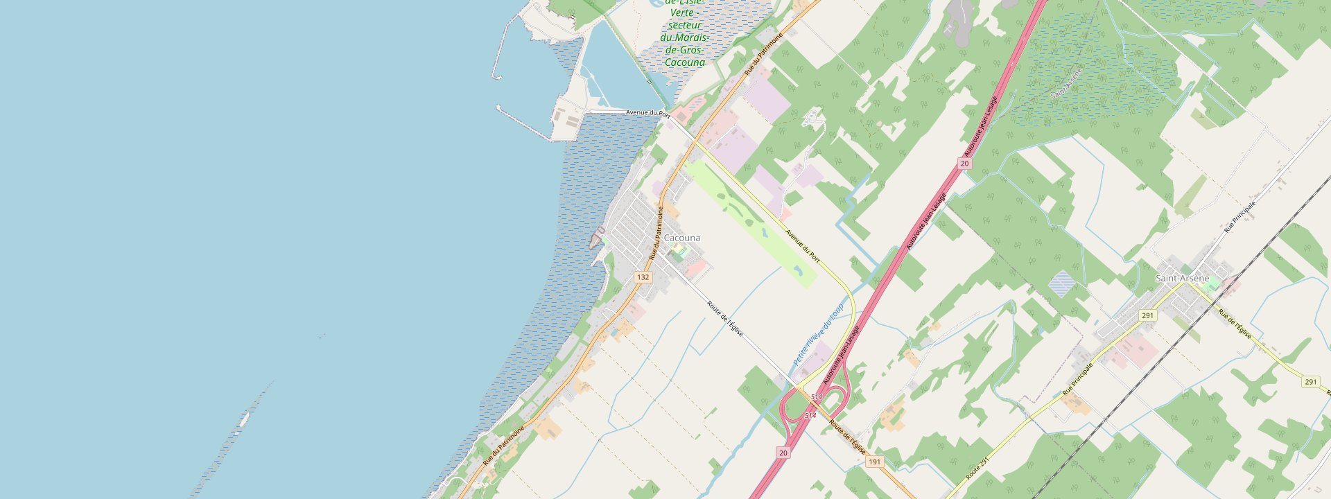 Plan des rues de Cacouna