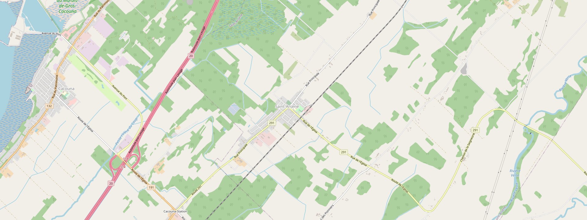 Plan des rues de Saint-Arsène